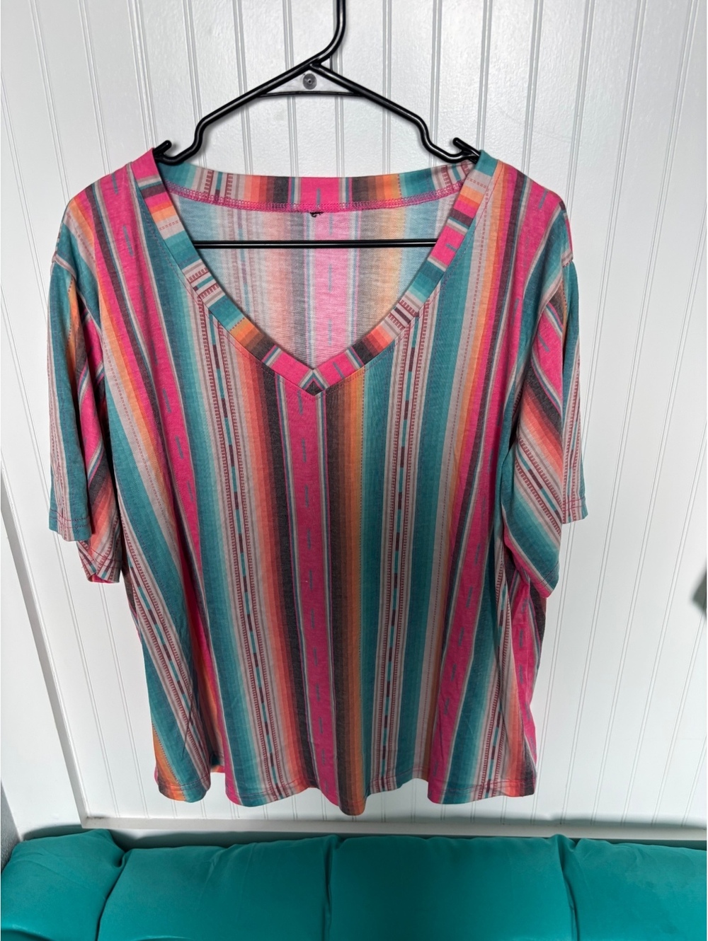 Multicolored Striped Short